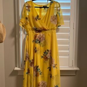 Luxology Yellow MIDI Dress
